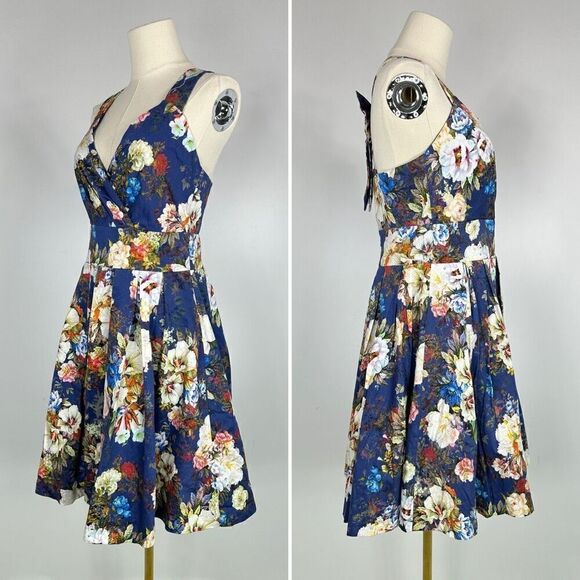 Sinequanone Floral Fit Flare Bow Dress Sz 6 Coquette Romantic Cottage Graduation - Picture 5 of 13